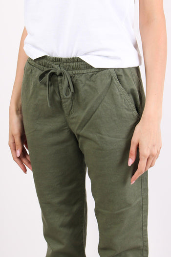 Pantalone Jogging Misto Lino Salvia - 6