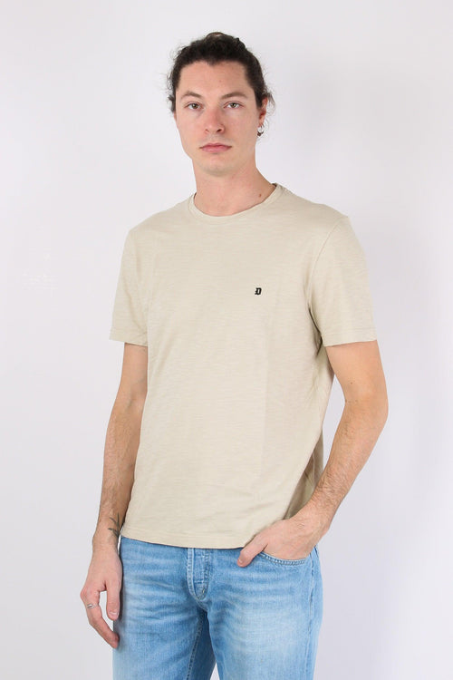 T-shirt Cotone Fiammato Burro