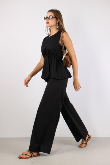 Top Cotone Arriccio Nero - 5