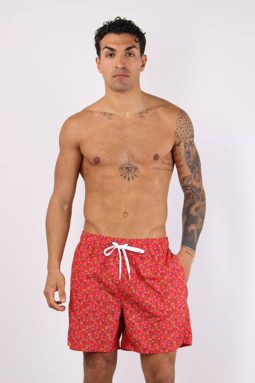 Costume Pantalone Fantasia Rosso
