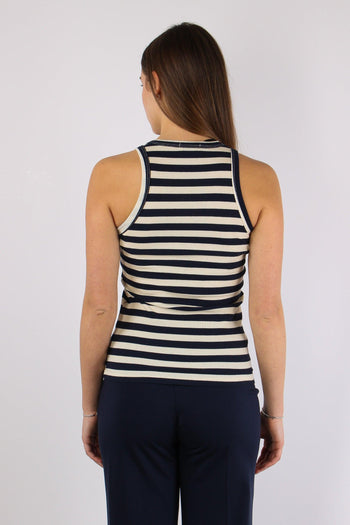 Canotta Costina Patch Cuore Blu/panna - 5