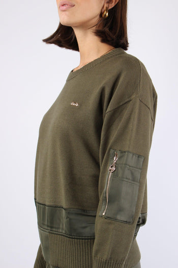 Maglia Manica Zip Olive Night - 6