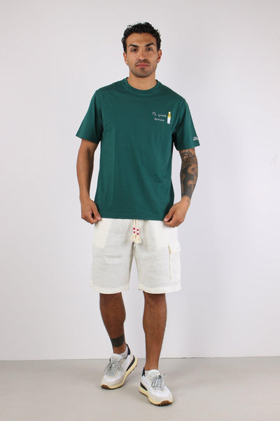 T-shirt Scritta Ricami Tonica
