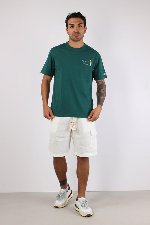 T-shirt Scritta Ricami Tonica