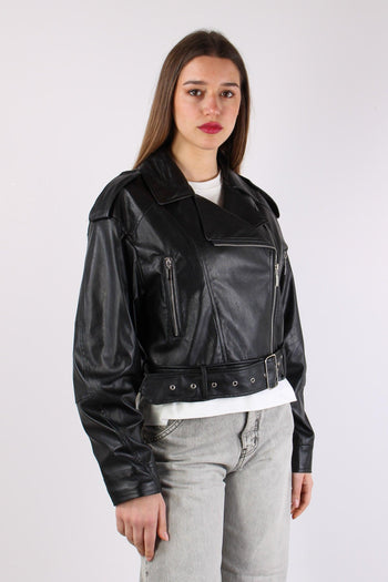 Chiodo Over Ecopelle Nero - 8