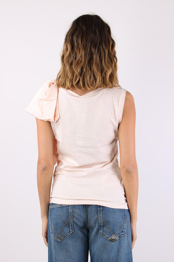 Aimee T-shirt Fiocco Spalla Silver Peony - 5