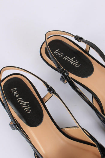 Chanel Tacco Basso Fibbia Nero - 4