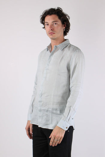 Camicia Lino Colletto Celeste - 3