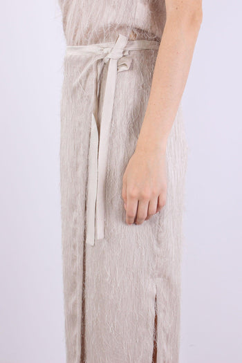 Gonna Lunga Piume Sand - 7