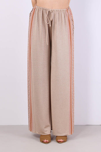 Pantalone Palazzo Lurez Fantasia Beige - 4