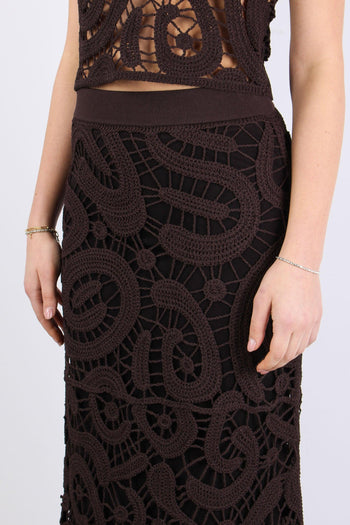 Maestrale Gonna Macrame Marrone Java - 6