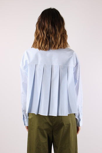 Wkddeden Camicia Pieghe Bianco/azzurro - 4