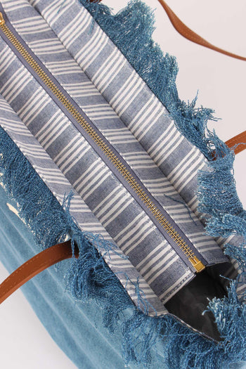 City Bag Frange Denim - 4
