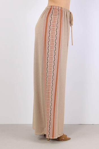 Pantalone Palazzo Lurez Fantasia Beige - 7