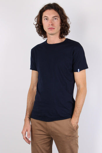 T-shirt Manica Corta Cotone Blu Navy - 5