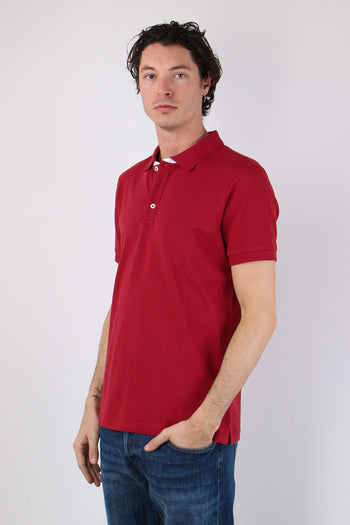 Polo Colletto Contrasto Rosso - 3