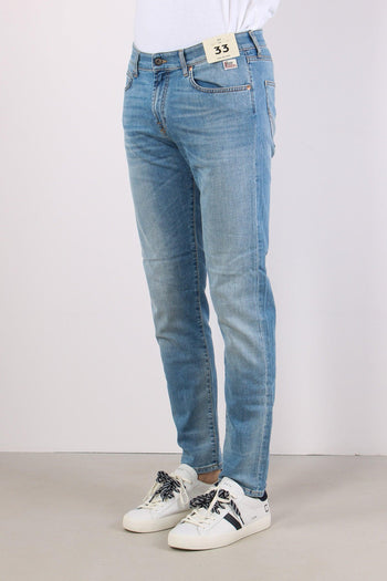 Denim Slim Fit Denim Chiaro - 5