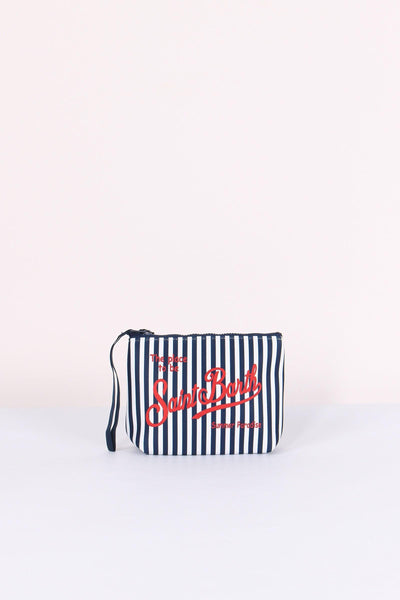 Aline Pochette Righe Blu/bianco