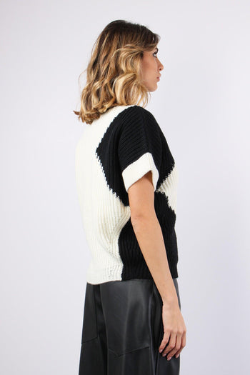 Gilet Bicolor Panna/nero - 5