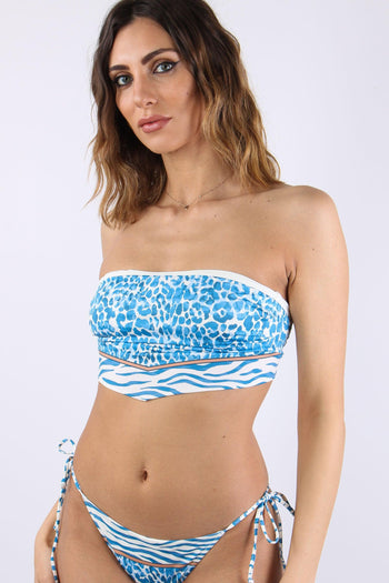 Costume Fascia Animalier Blu/bianco - 7