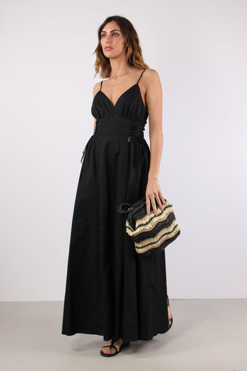 Messy Abito Lungo Punto Smok Black - 5