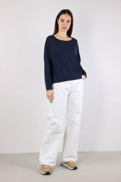 Maglia Scatoletta Lurex Blu Navy