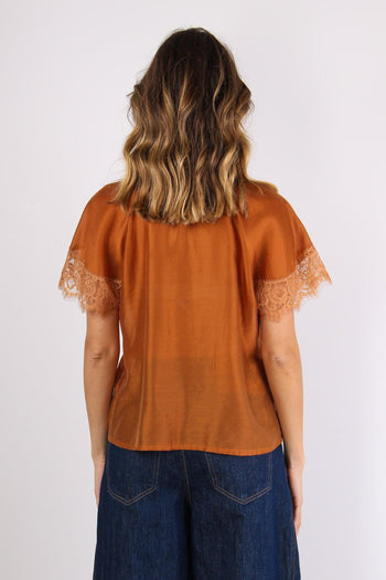 Casacca Mussola Inserto Pizzo Bruciato - 4