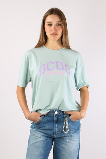 T-shirt Over Logo Centrale Green Water - 3