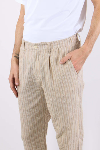 Pantalone Riga Jacquard Beige - 4