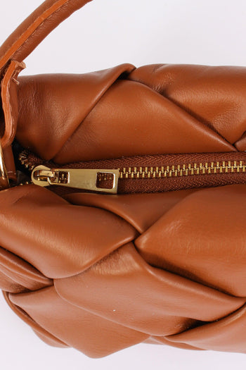 Pochette Intreccio Vera Pelle Cuoio - 8