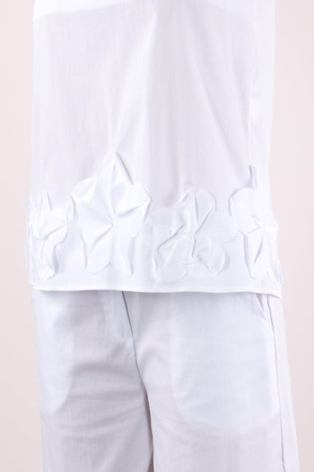 Casacca Fondo Fiori Bianco - 7