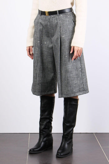 Bermuda Inserto Paillettes Grigio - 3