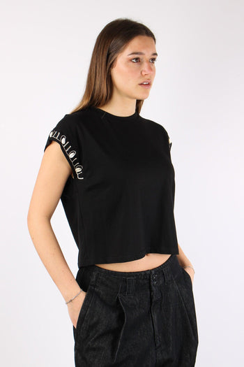 T-shirt Ricamo Conchiglia Nero - 6
