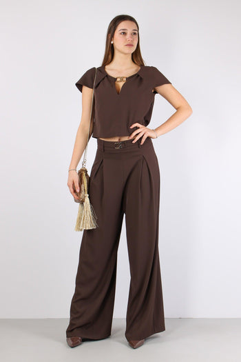Capucine Top Corto Placca Chocolate - 3