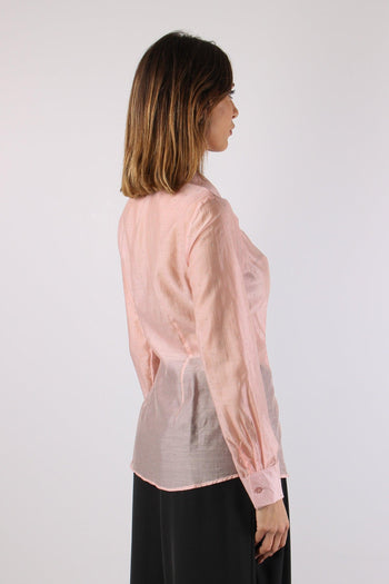 Camicia Slim Mussola Strass Rosa - 6