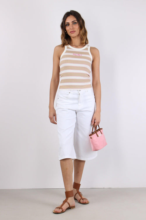 Top Costina Riga Bianco/beige
