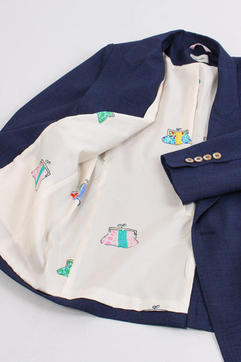 Giacca Doppiopetto Poliviscosa Blu - 6