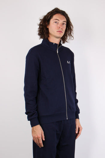 Maglia Cotone Full Zip Navy Blue - 4