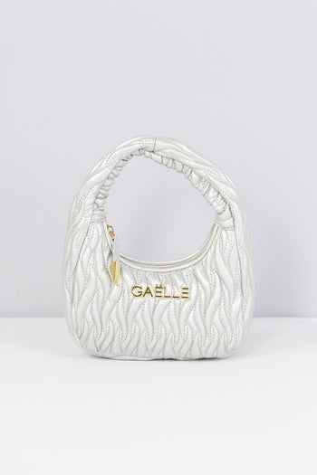 Mini Hobo Matelasse Plisse Argento - 2