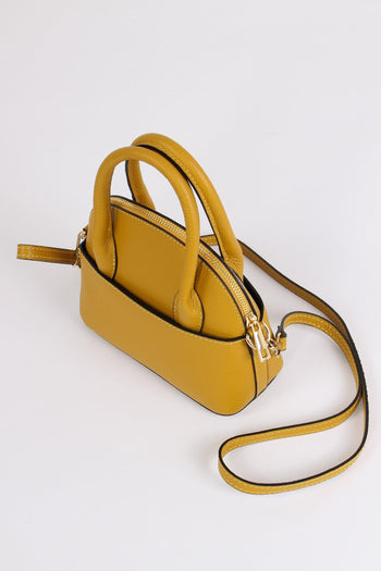 Borsa 100% Pelle Made In Italy Giallo - 6