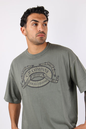 T-shirt Ricamo Logo Gun Metal - 6
