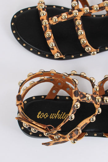 Sandalo Schiava Borchie Leopard - 5