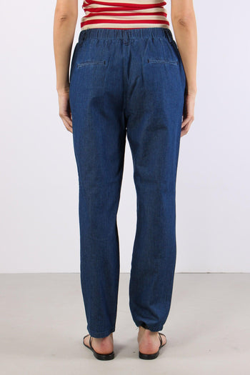 Pantalone Chambray Elastico Di Denim - 4