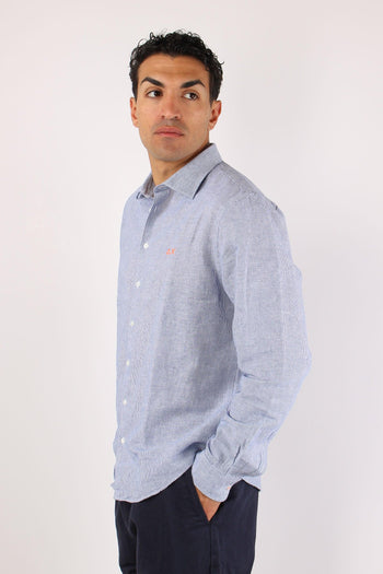 Camicia Misto Lino Riga Navy - 6