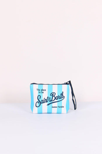 Aline Pochette Righe Azzurro/bianco - 4