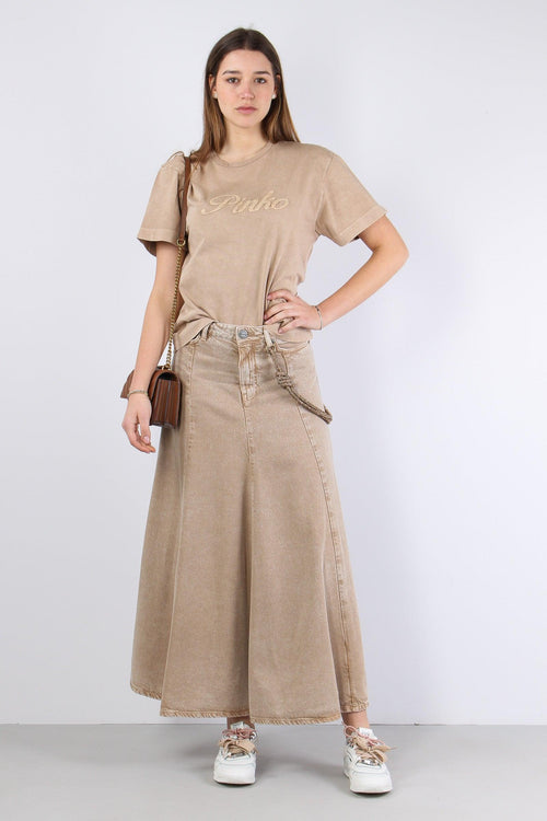 Hurghada Gonna Lunga Denim Beige