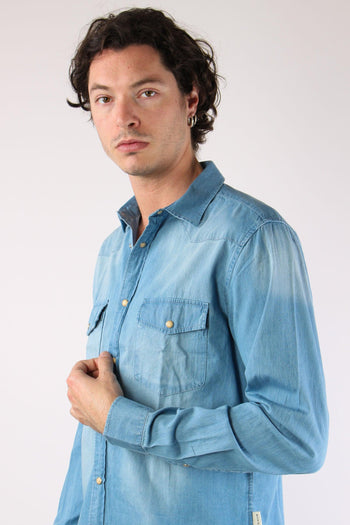 Camicia Denim Leggero Denim Chiaro - 7