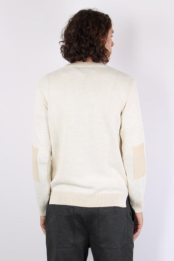 Maglia Inserto Impunture Panna/beige - 3