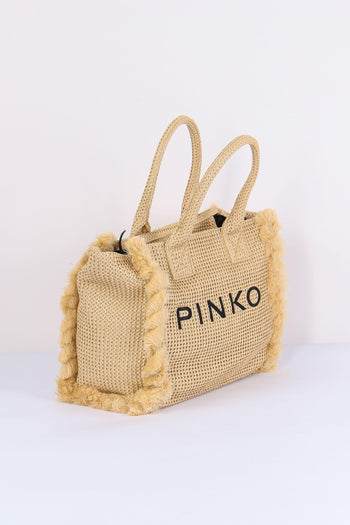 Shopping Beach Rafia Paglia/nero - 6