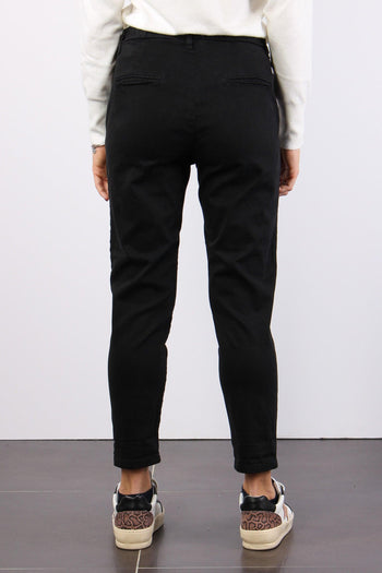 Pantalone Gabardina Elastico Nero - 3